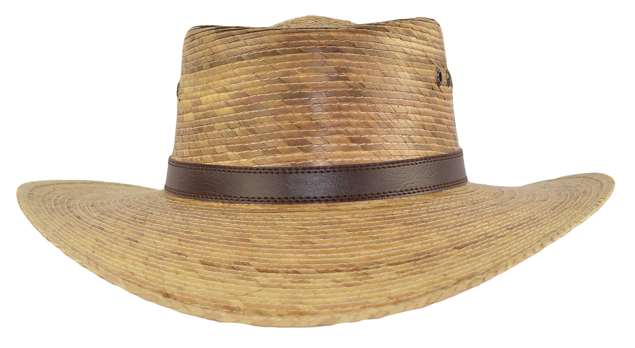 Mexican Palm Leaf Straw Gambler Bolero Sun Hat Classic Gaucho Cowboy Flex Fit Hat Natural product thumbnail 4