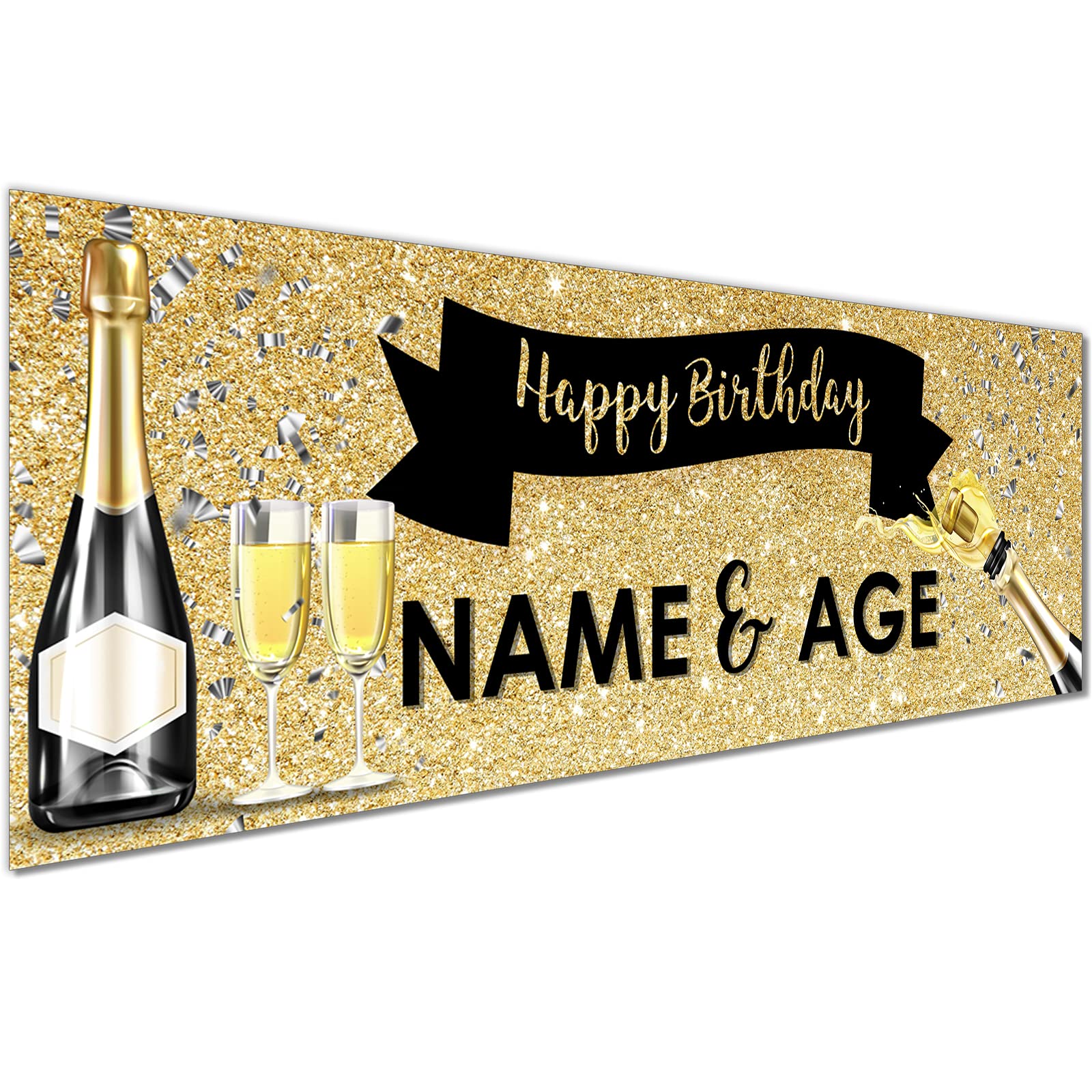 Buy 1 x 6FT Large Banner Happy Birthday Personalised Birthday Banners