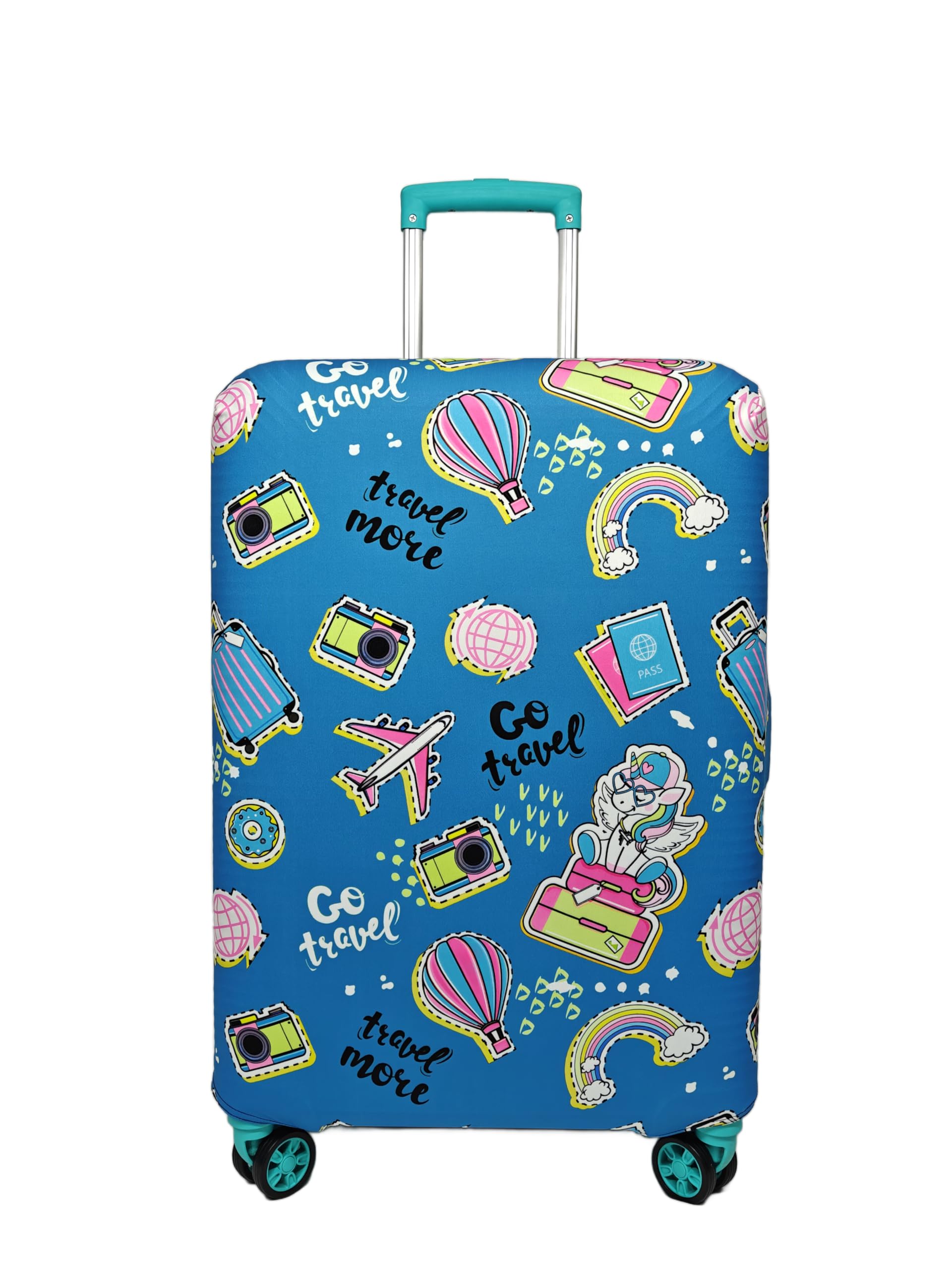 Polyester Printed Trolley Bag Cover Stretchable Suitcase Protector Cover Dust Scratch Resistant Travel Luggage Cover (GO Travel-L)-image-12