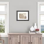 11x14 inch Reclaimed Barn Cadre photo en bois, option d'affichage mural ou de bureau, véritable verre, avec tapis pour 8 x10 photos de pouce, Frinearts, Noir dérangé