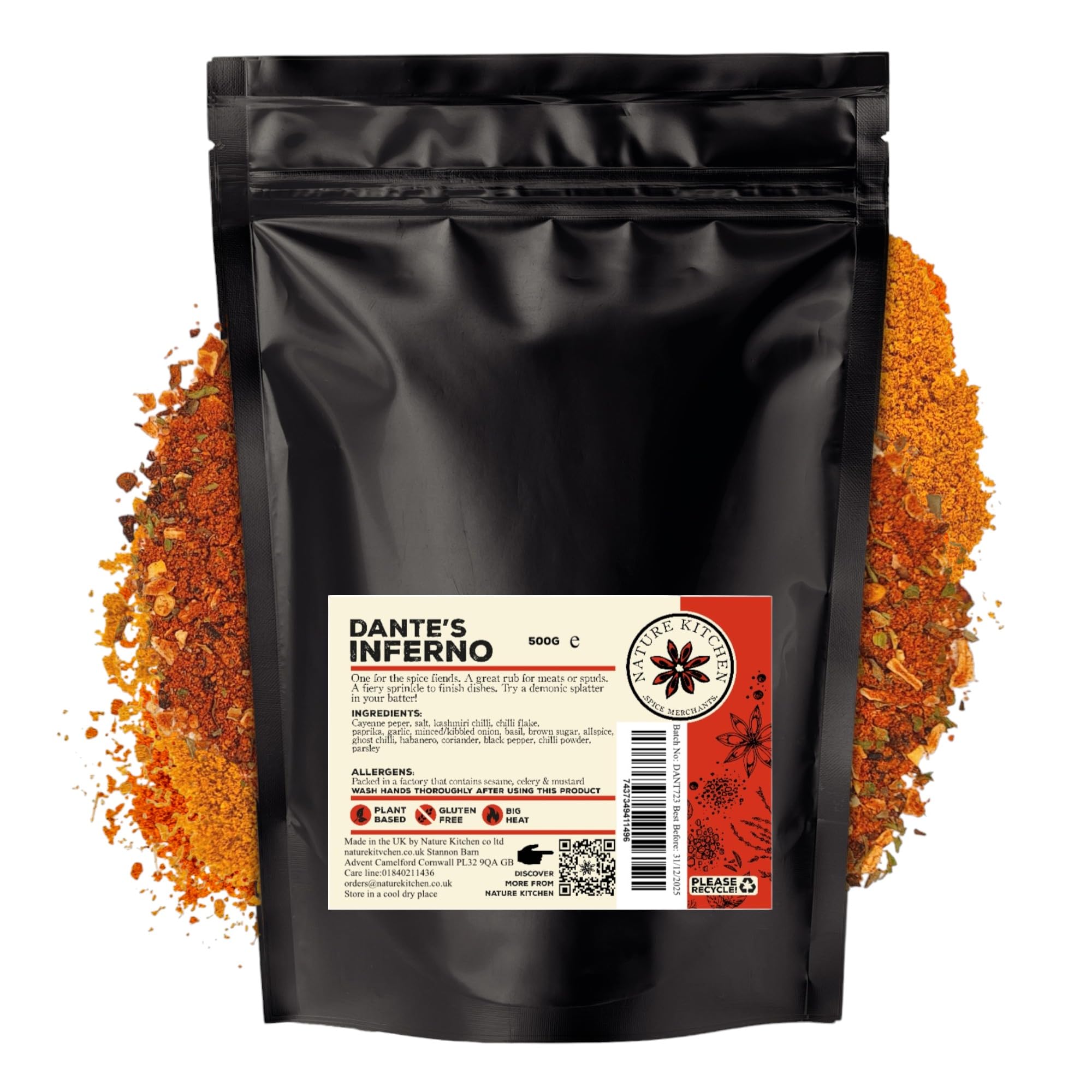 Nature Kitchen Shawarma Seasoning 500g Mild, Premium Middle Eastern Spice Blend, Gluten Free, Vegan Seasoning for Kebabs, Chicken, Wraps, Marinades and Everyday Cooking — view 7