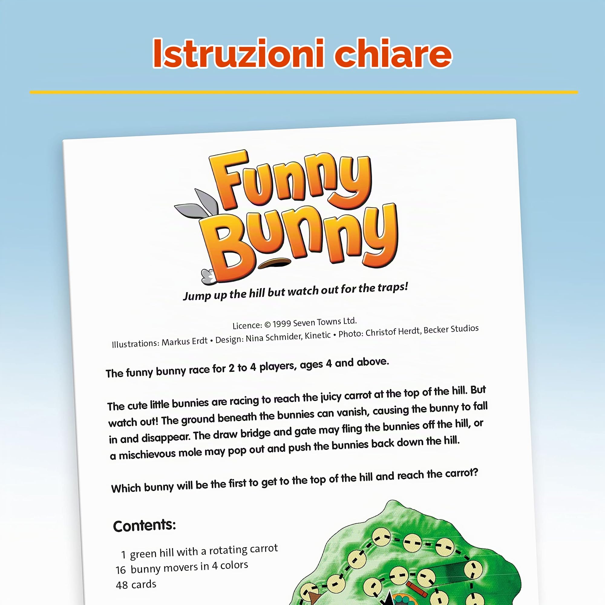 Ravensburger Divertente gioco di coniglietti per bambini dai 4 anni in su, da 2 a 4 giocatori, regalo per bambini, verde