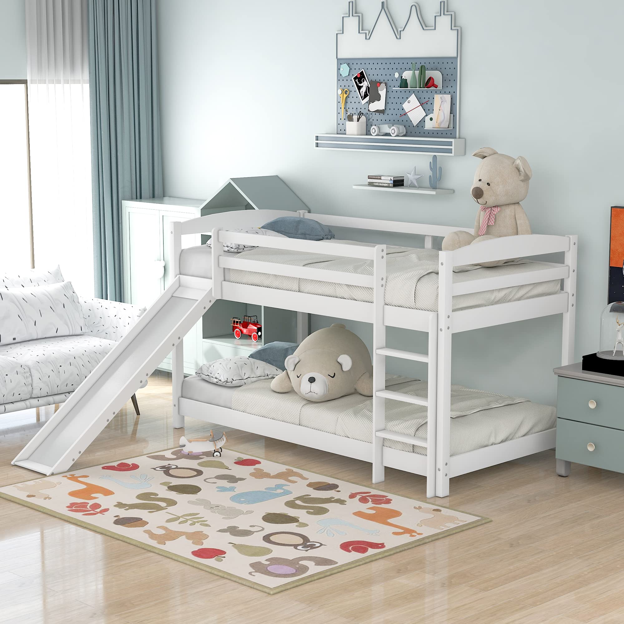Buy Kids Bunk bed, Mid er Bed, Children Loft Beds with Convertible