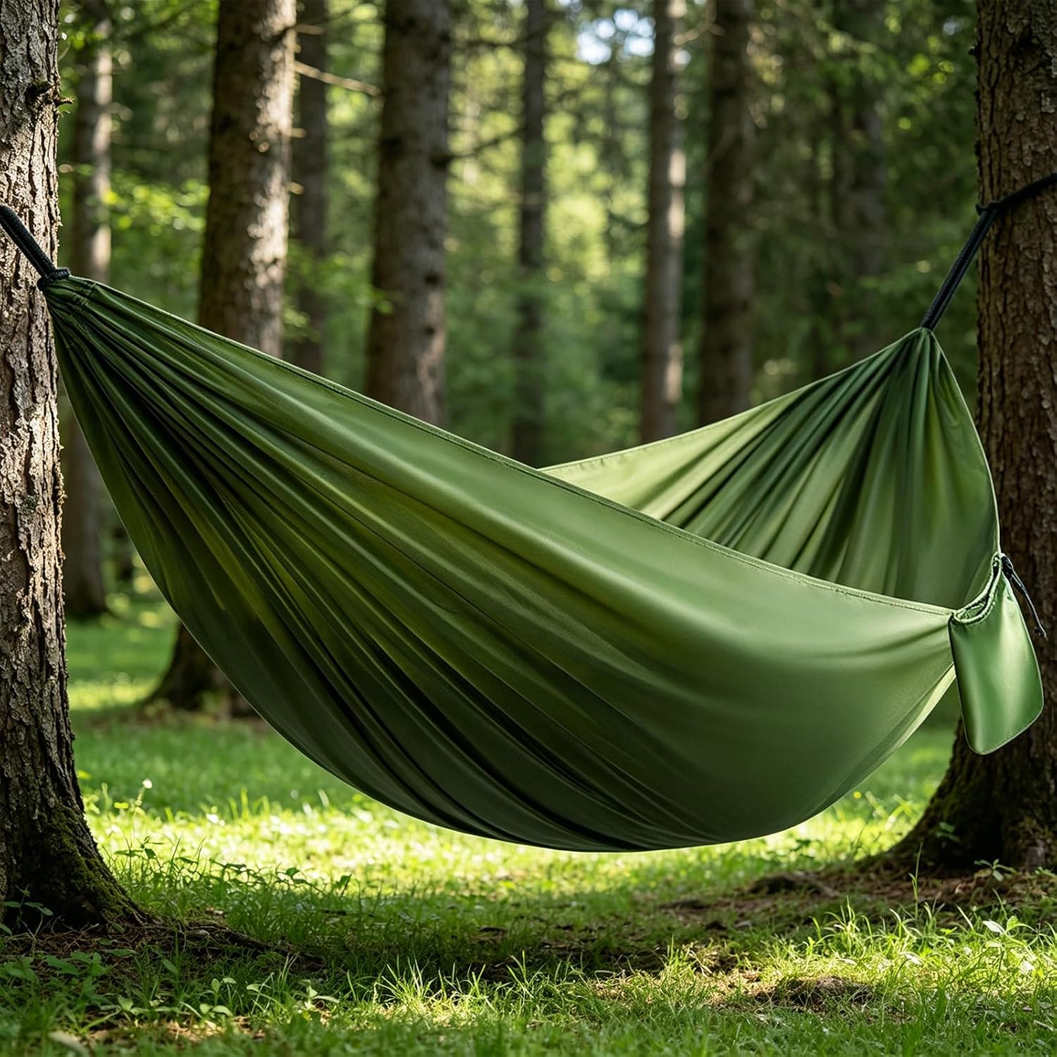 Simple Portables Hammock Breathable Foldable Hanging Bed Cooling with Storage Bag Outdoor Camping Swing Backyard Simple Portables Hammock