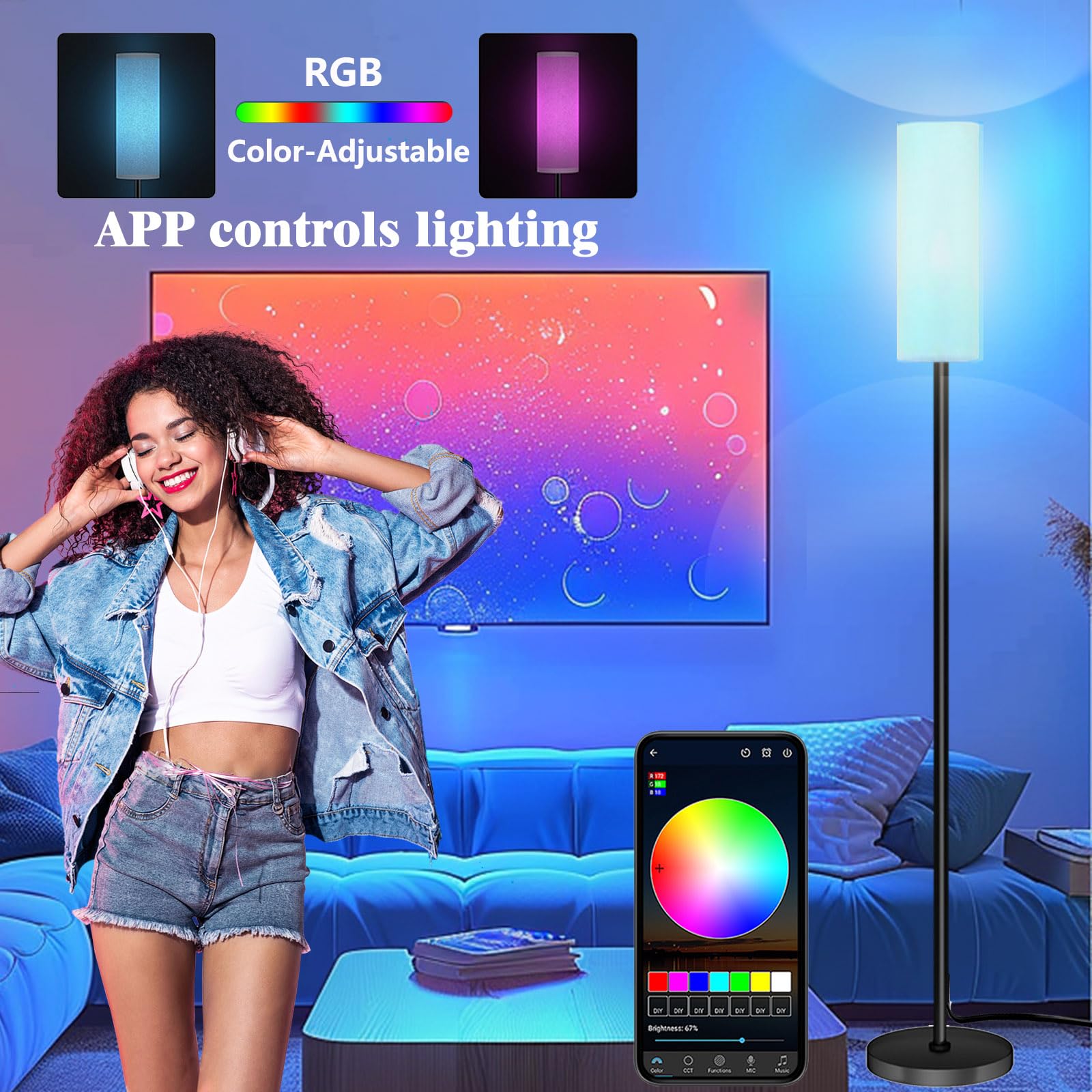 The 5 Smart Floor Lamps That Do Both Jobs in 2026 2 Qaubauyt Smart LED Floor Lamp - product photo
