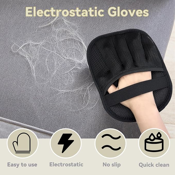 Guante electrostático para eliminar pelo de mascotas miniatura 7