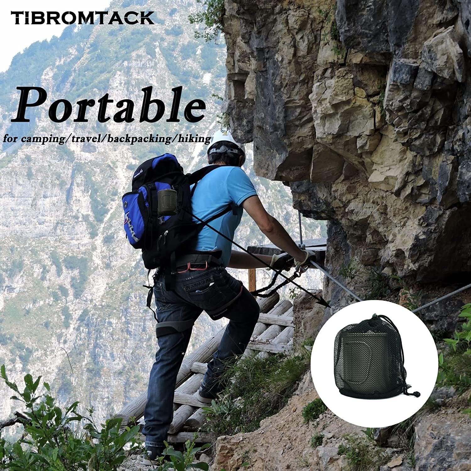 Tasse Pliante d'extérieur avec Couvercle, Tasse Camping Titane Portable, Mug en Titane de Camping Ultraléger 450ml pour l'extérieur avec Poignée Pliable et Sac en Filet