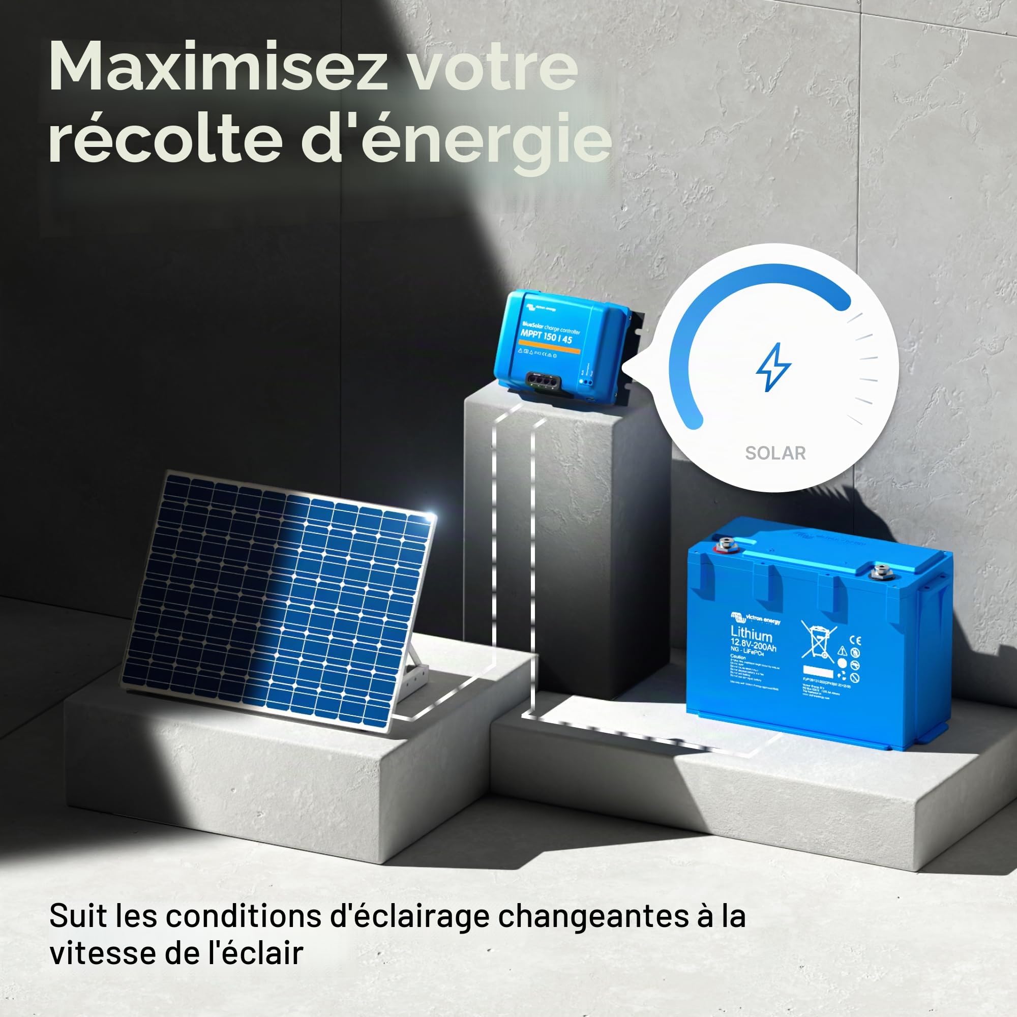 Victron Energy BlueSolar MPPT 150V 45 ampères 12/24/36/48-Volt Contrôleur de Charge Solaire