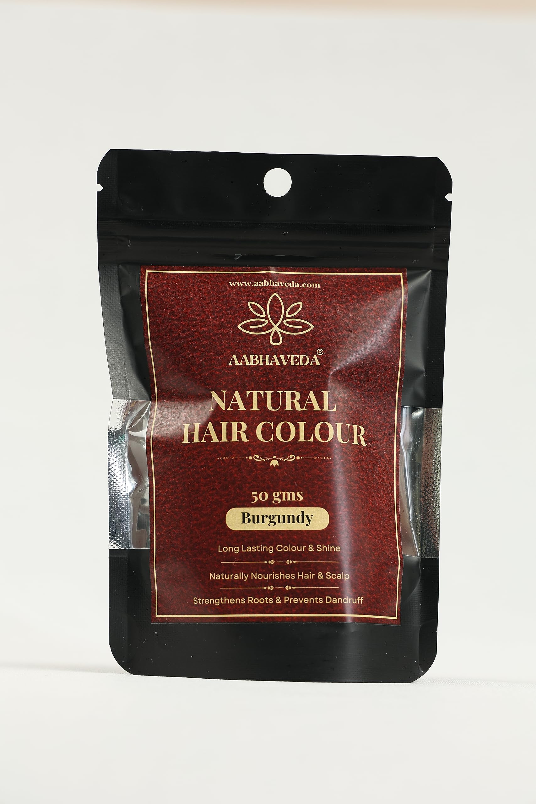 AabhaVeda Organic Natural Hair Color - Vibrant Shades | Black | Burgundy | Brown | Natural Ingredients: Henna, Amla, Shikakai, Aloe vera & Jaswand | Fade-Resistant - 50GM (Black) 2