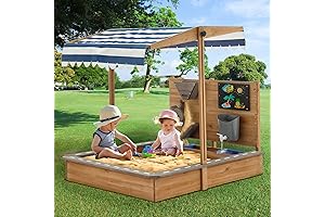 Kids Large Wooden Sandbox with Roof