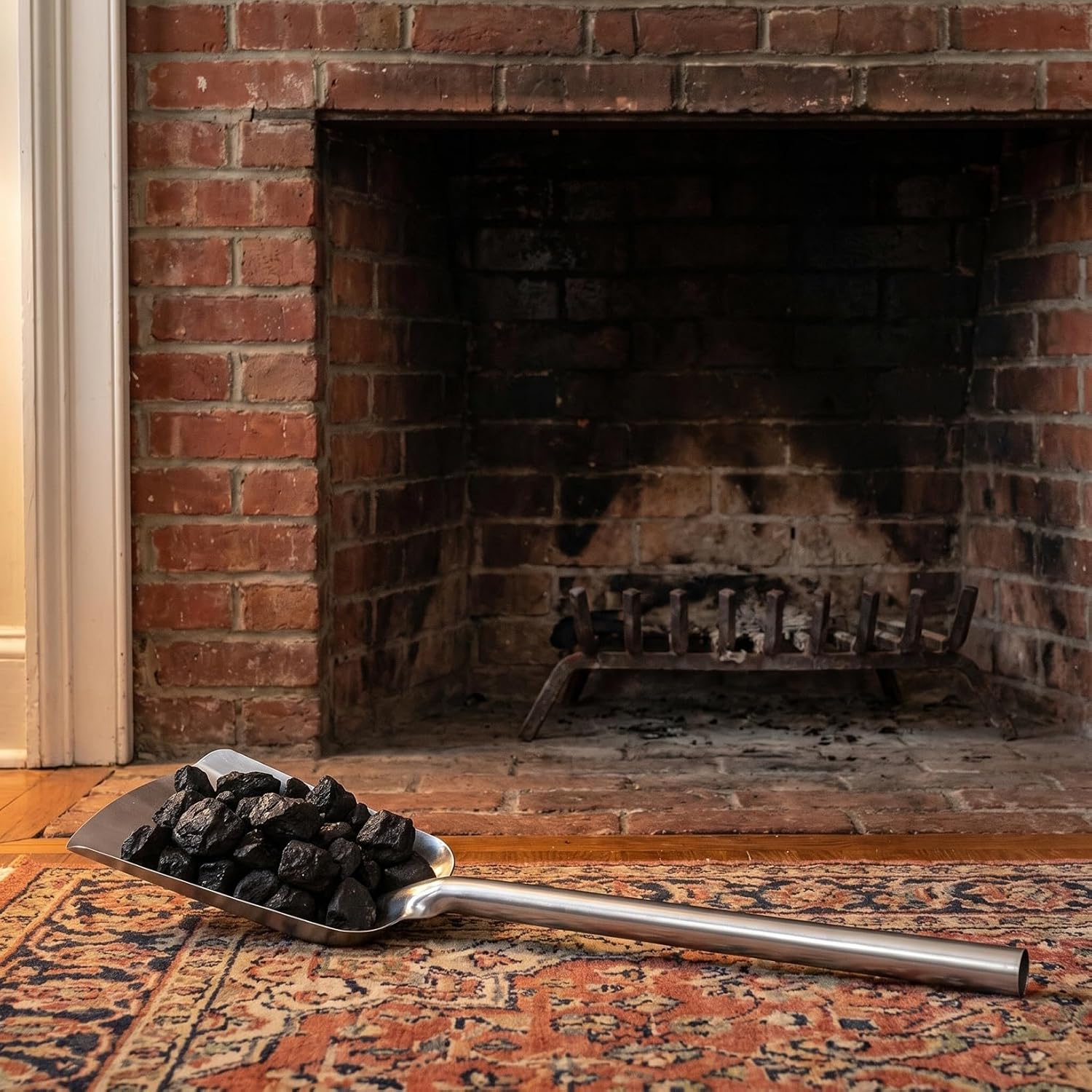 VOSAREA Iron Coal Shovel, Small Stove Ash Cleaning Shovel