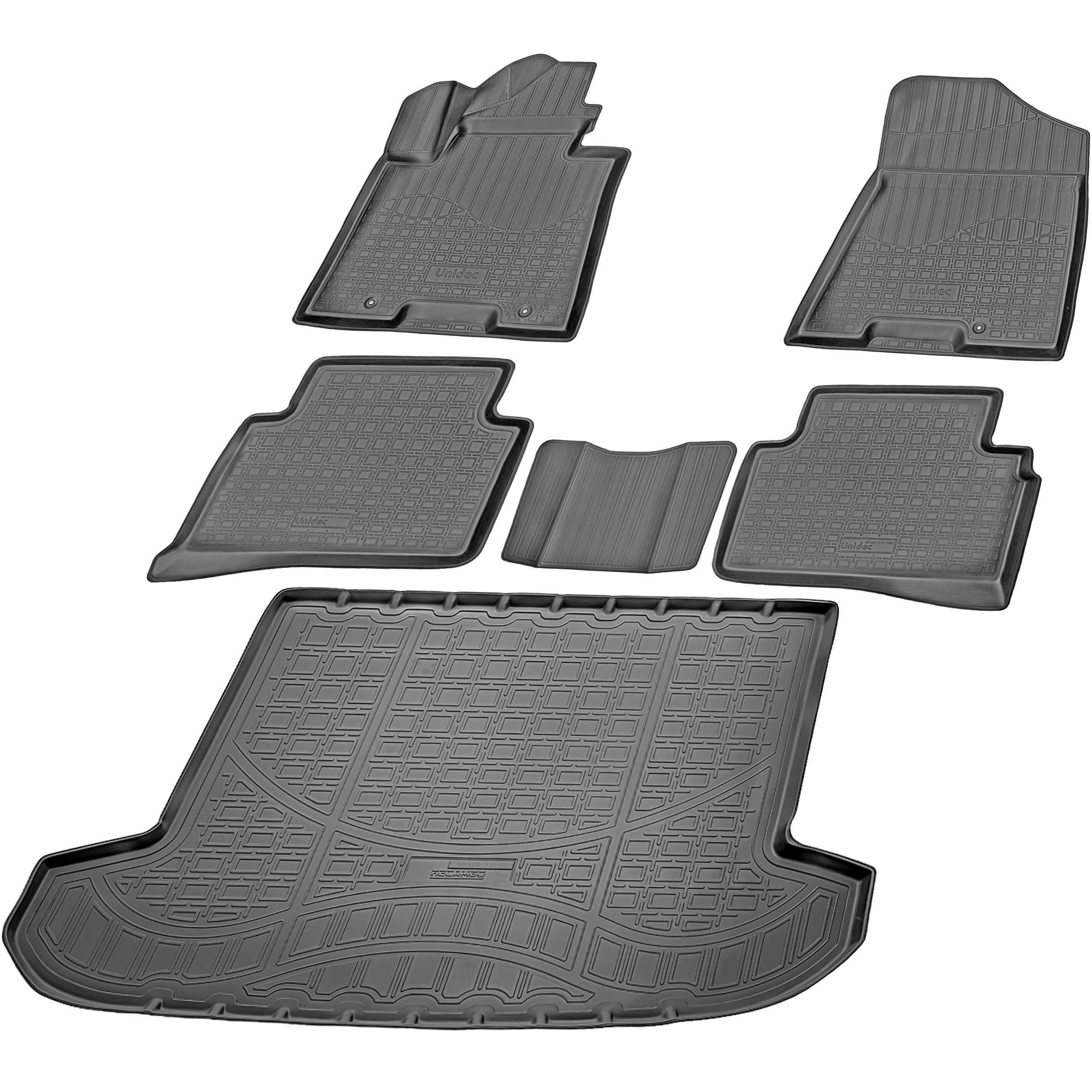 Recambo Juego de alfombrillas de goma y bandeja para maletero para Hyundai Tucson III, tipo TL | a partir de 2015 > Alfombrillas de coche 100% a medida y alfombrilla para maletero de TPE