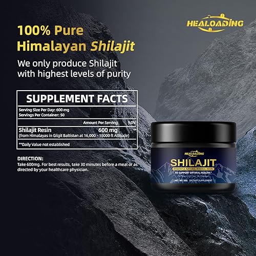 Miniatura 2 de Shilajit Resina 100% Himalaya Shilajit apoya la energía, la inmunidad, antioxidante  1.06 oz  Apto para veganos