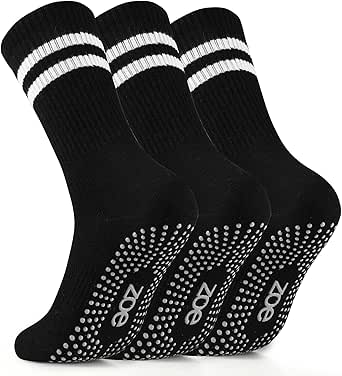 Radsocken 4 Pairs Non Slip Yoga Socks Pilates Socks With Grips For Women Sticky Socks Sport Grip Socks For Yoga Pilates Barre Trampoline Fitness Home Hospital(M Pink - View #8