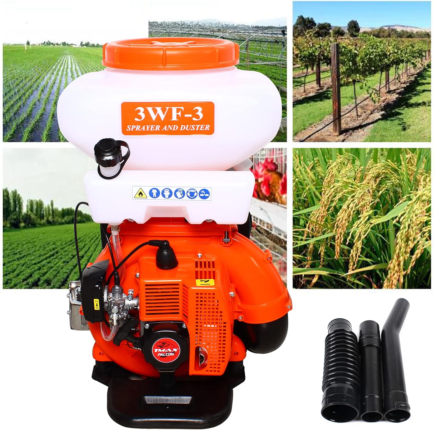 3in1 Backpack Fogger Sprayer Leaf Blower 3.7 Gallon