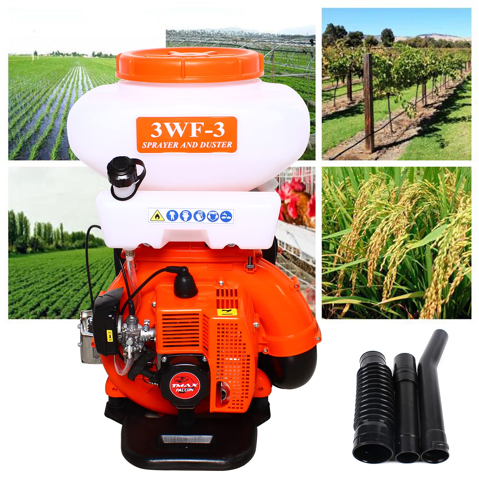 Opryskiwacz spalinowy, opryskiwacz ciśnieniowy, silnik benzynowy 14 l, strzykawka do nawozów rolniczych, 7500 obr./min, opryskiwacz ciśnieniowy do kwasu octowego, wody, nawozów