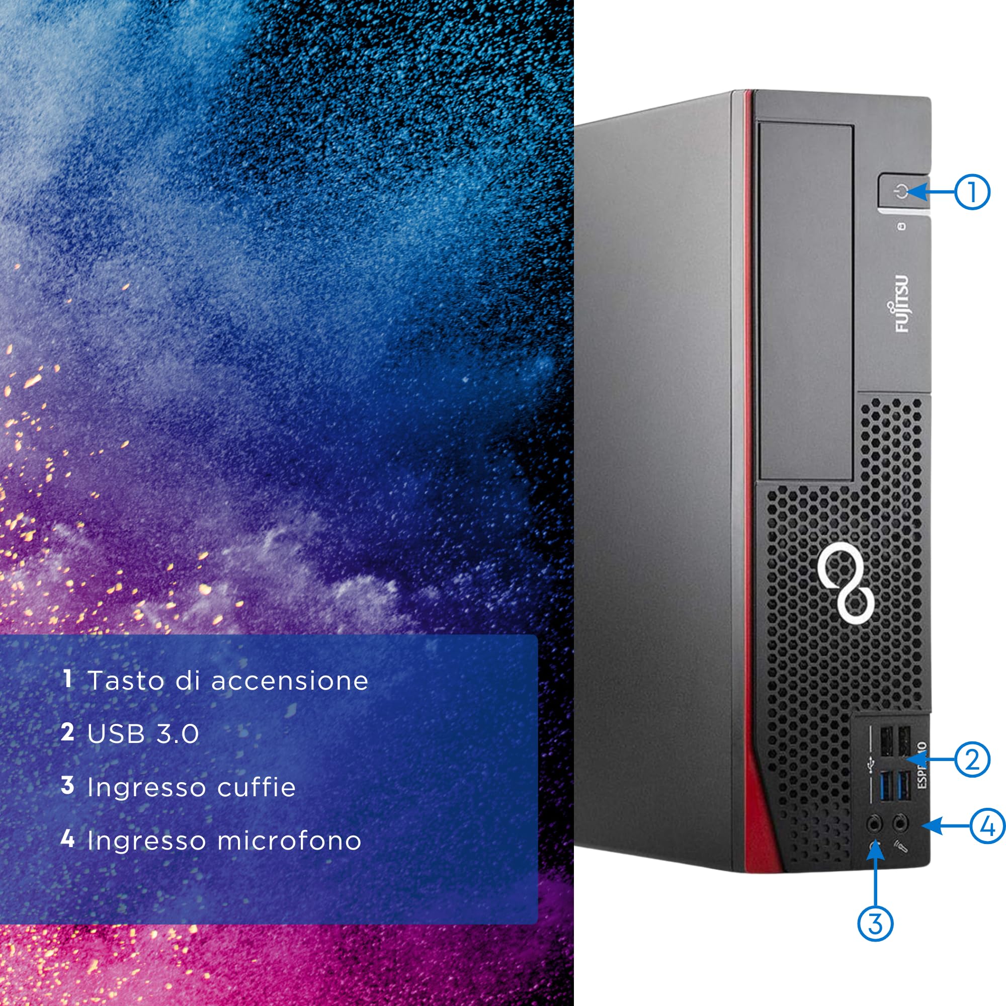 Fujitsu Esprimo D957 – Desktop PC Processor Intel i7-7700 4 Core
