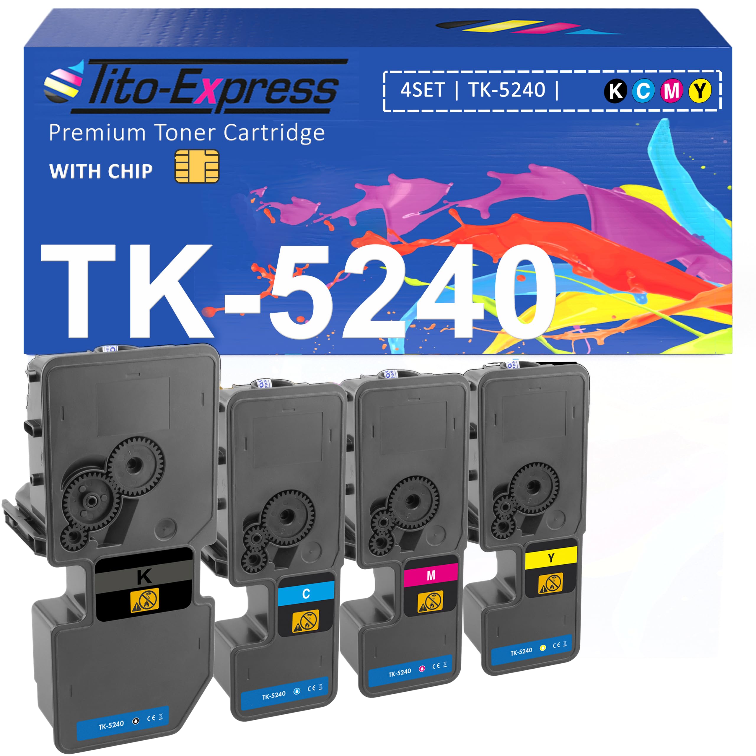 Toner TK5240 TK-5240 compatible avec Kyocera ECOSYS M5526cdn M5526cdn M5526cdw M5526cdw M5526 P5026cdn P5026cdw Kyocera TK-5240K TK-5240C TK-5240C TK-5240C. K-5240. Y TK-5240M Noir, Magenta, Jaune
