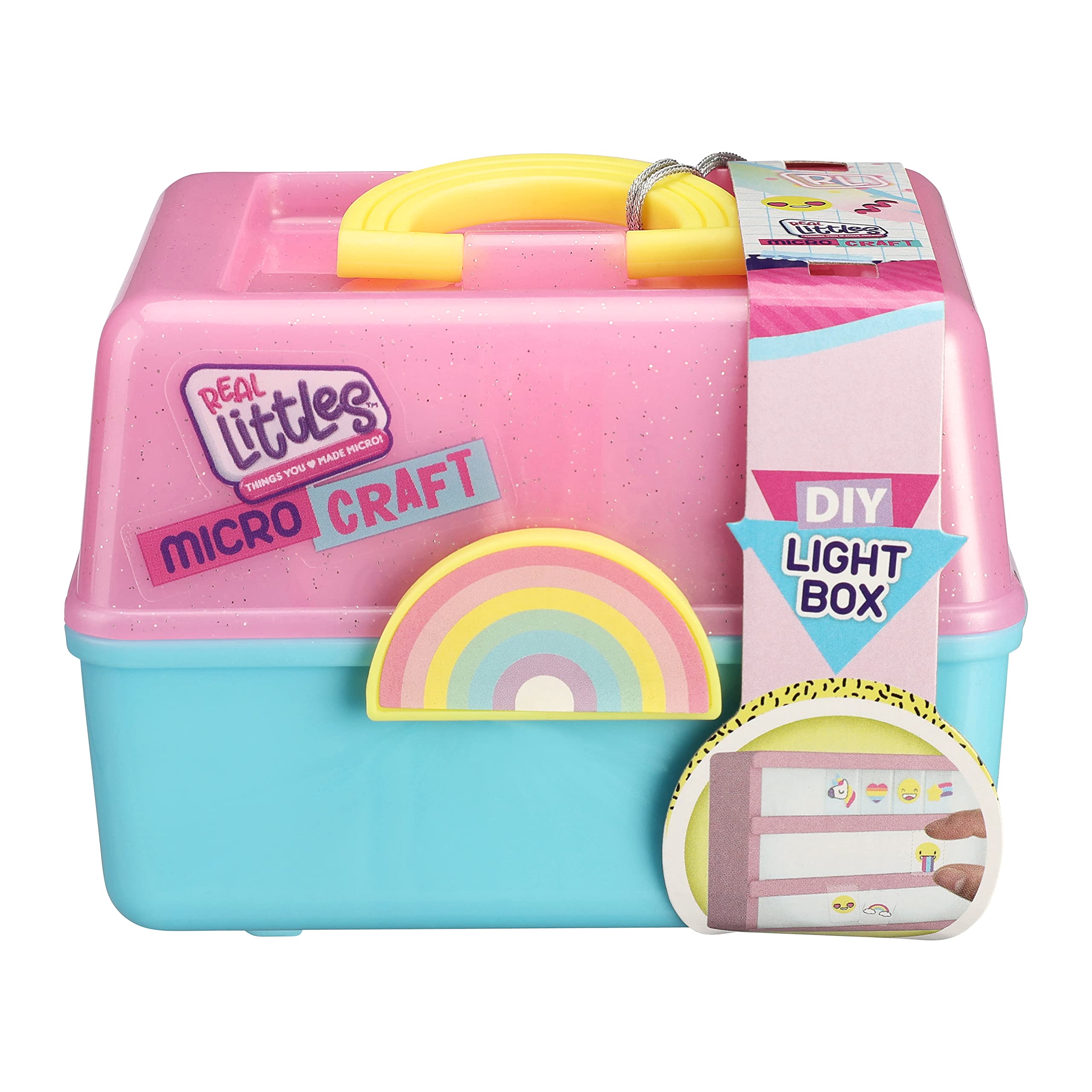 Cefa Toys- Real Littles Mini COFRES DE Actividades Caja DE LUZ, Color Azul y Morado (00257)