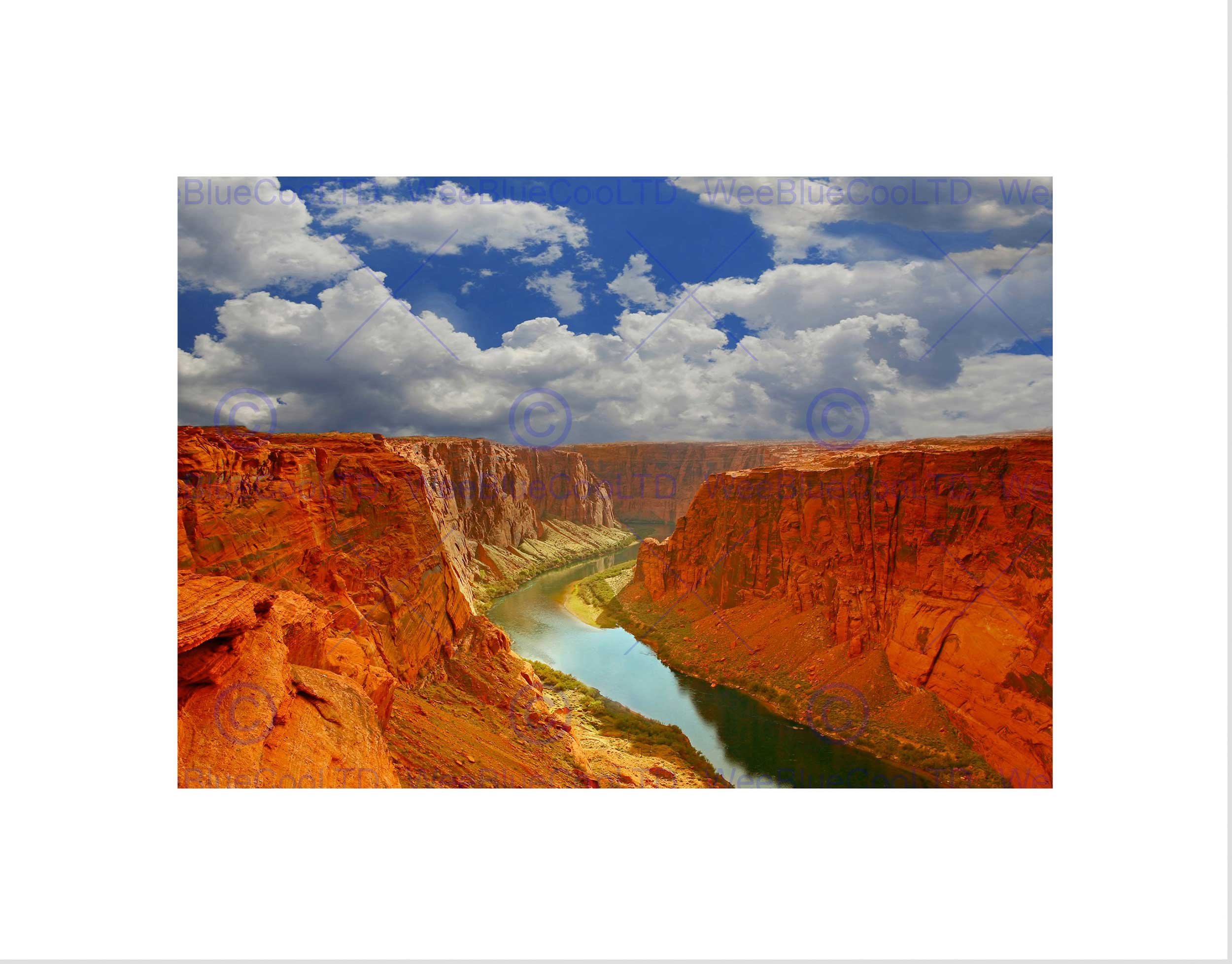 Wee Blue Coo Water River Grand Canyon Arizona USA Picture Wall Art Print