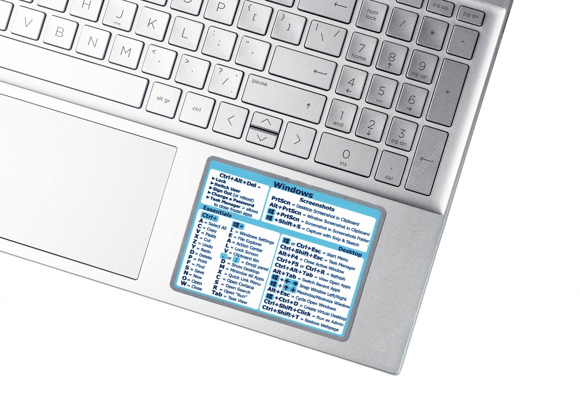 Jesra Windows and Word & excel Shortcut Key vinly Sticker (White)- Pack of 2-image-17