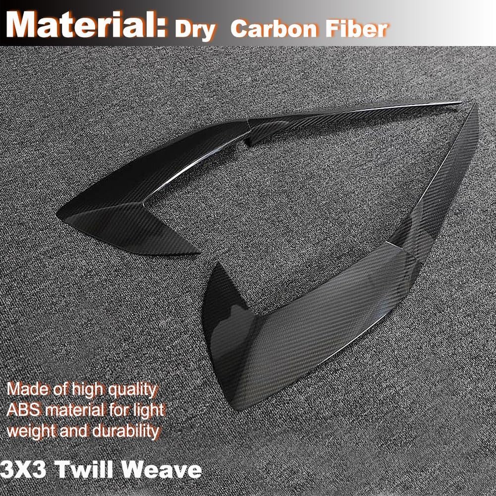 C8 Dry Carbon Fiber Side Fender Vent Trim for Chevrolet Corvette C8 2-Door 2020-2023 Side Fender Vent Door Garnish Strip Accessories Body Side Air Outlet Cover Trim