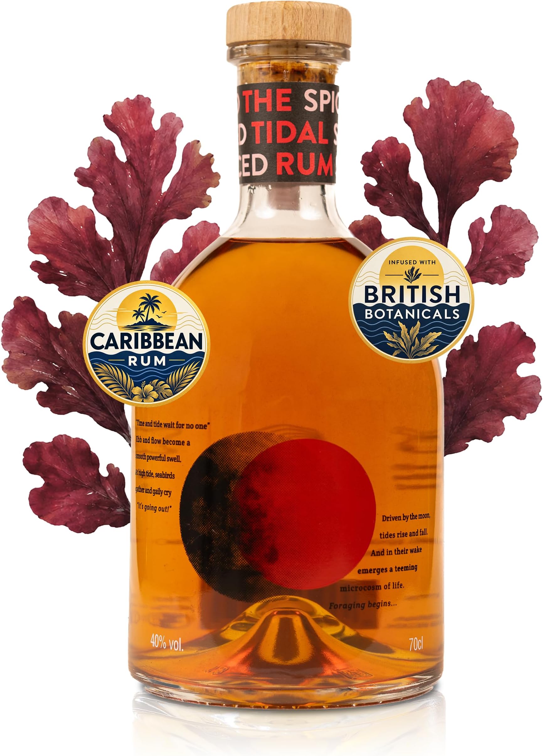 TIDAL SPICED, Carribean Rum with Wild Coastal Botanicals, 70cl, 40% ABV