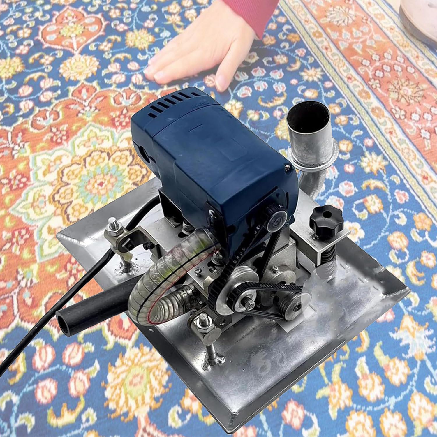 Portable Carpet Rug Flat Shearing Machine, Carpet Trimmer,with 3in Roating Blade,Hand-Held Carpet Repair Flattening Machine,Carpet Cutting and Repair
