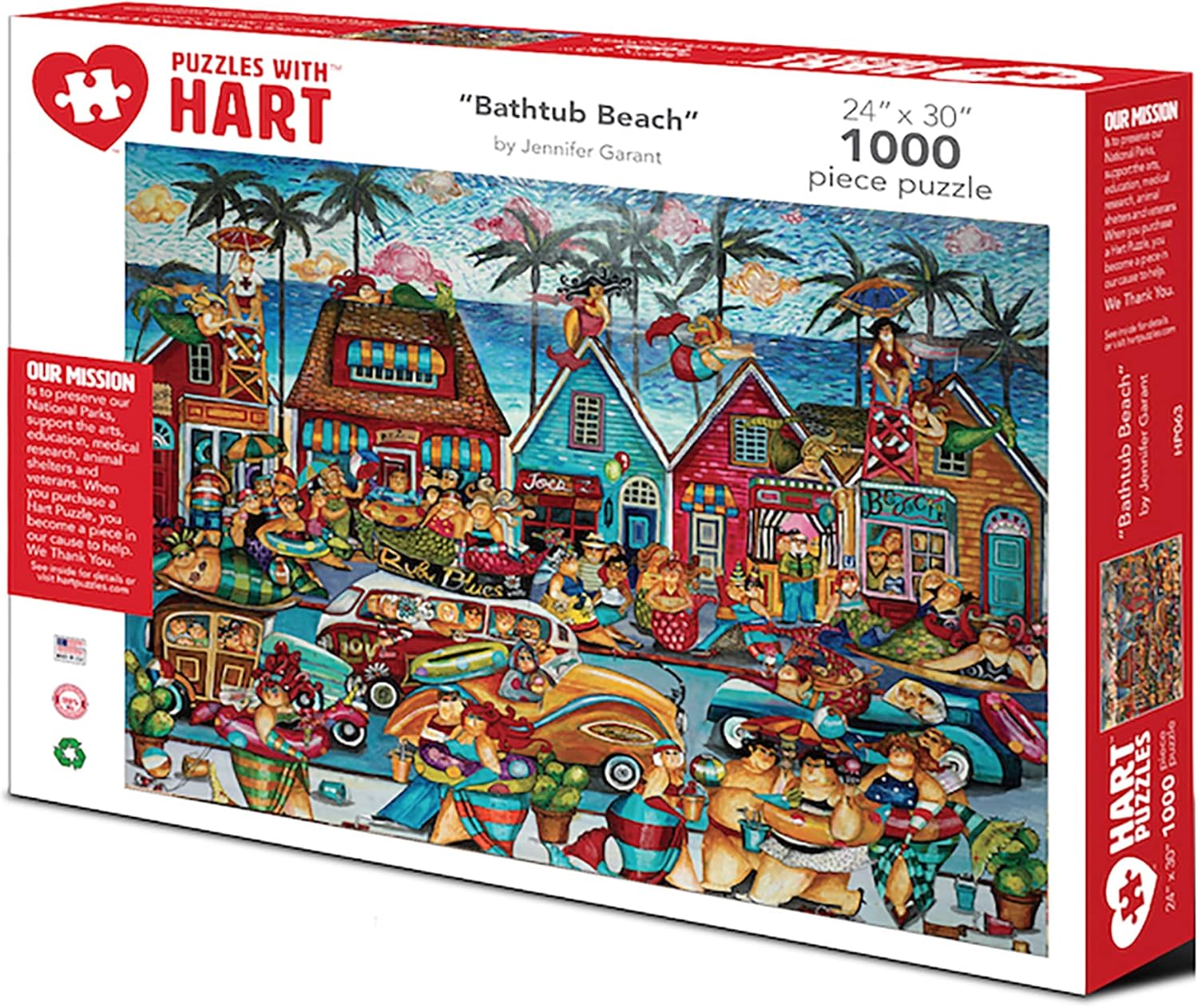 Hart Puzzles Jigsaw 1000 Piece 24" x 30" XLarge Bathtub
