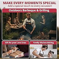 Vista 6 de Personalized Aprons for Men&Women - Custom Apron for Adults with Embroidered Name, Customized Chef, Kitchen Apron with Dual Pockets, Great Cooking