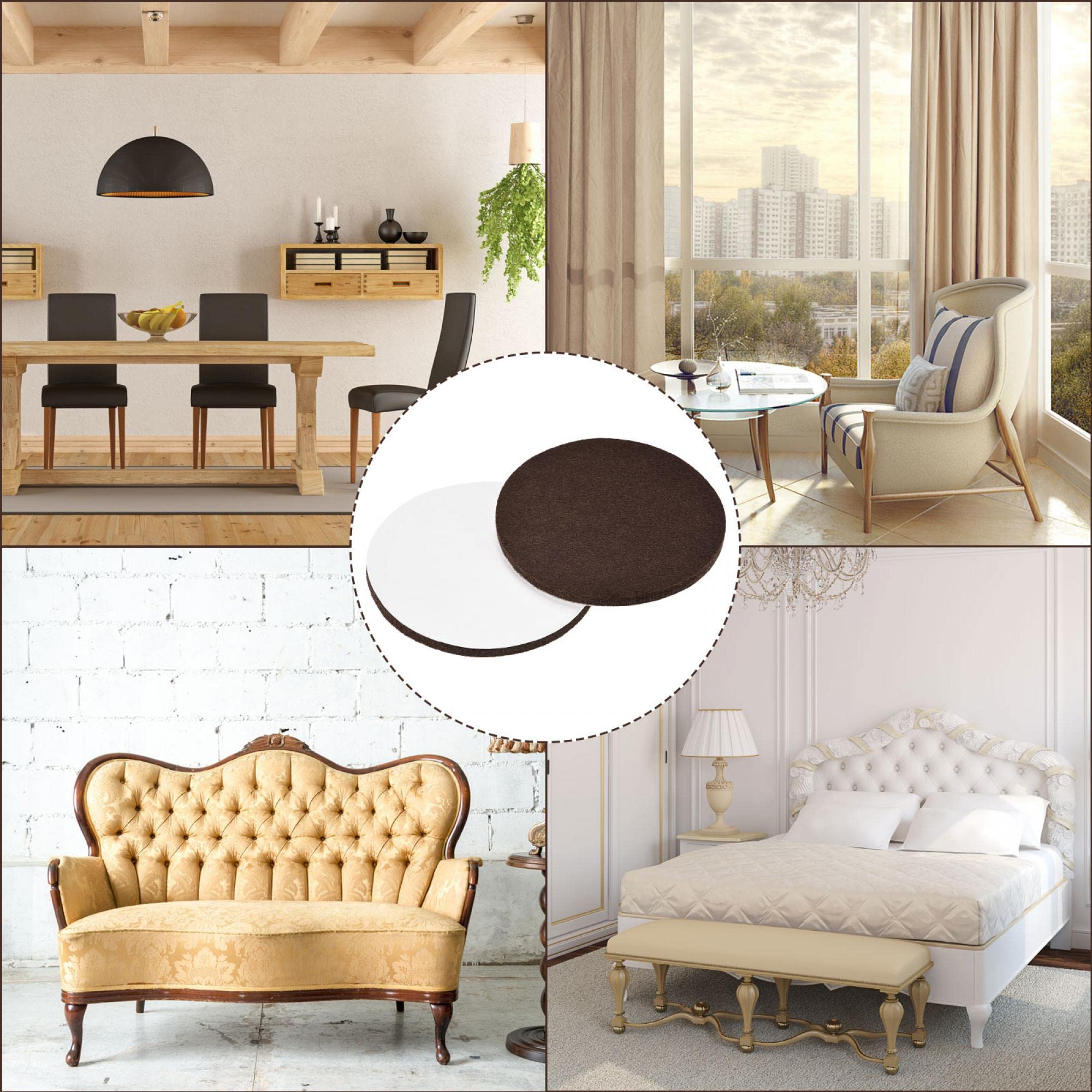 Sourcing Map Patins De Chaise Feutre Tampon Meuble 85mm