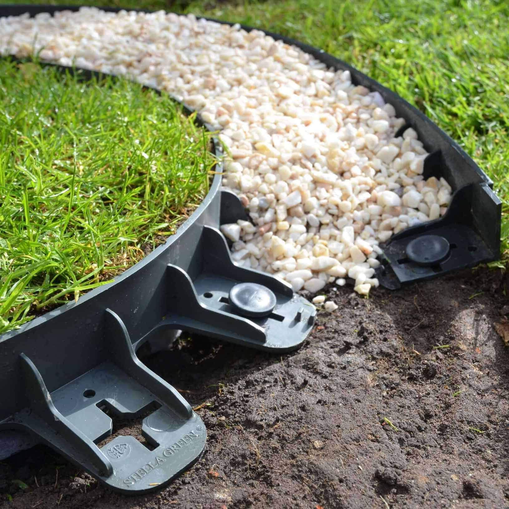 Easy Installation Flexible Garden Border Edging in Black Suitable for Garden Outdoor Gardening Keep Garden Neat and Tidy Quick and Easy to Install - H6cm (7.5m, Black)