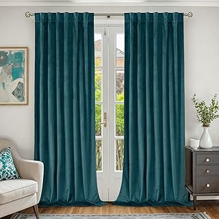 12 Teal Curtains Living Room Ideas for Fresh Rich Color 59 BGment Teal Velvet Curtains 84 Inch for Bedroom, Thick Thermal Insulated...
