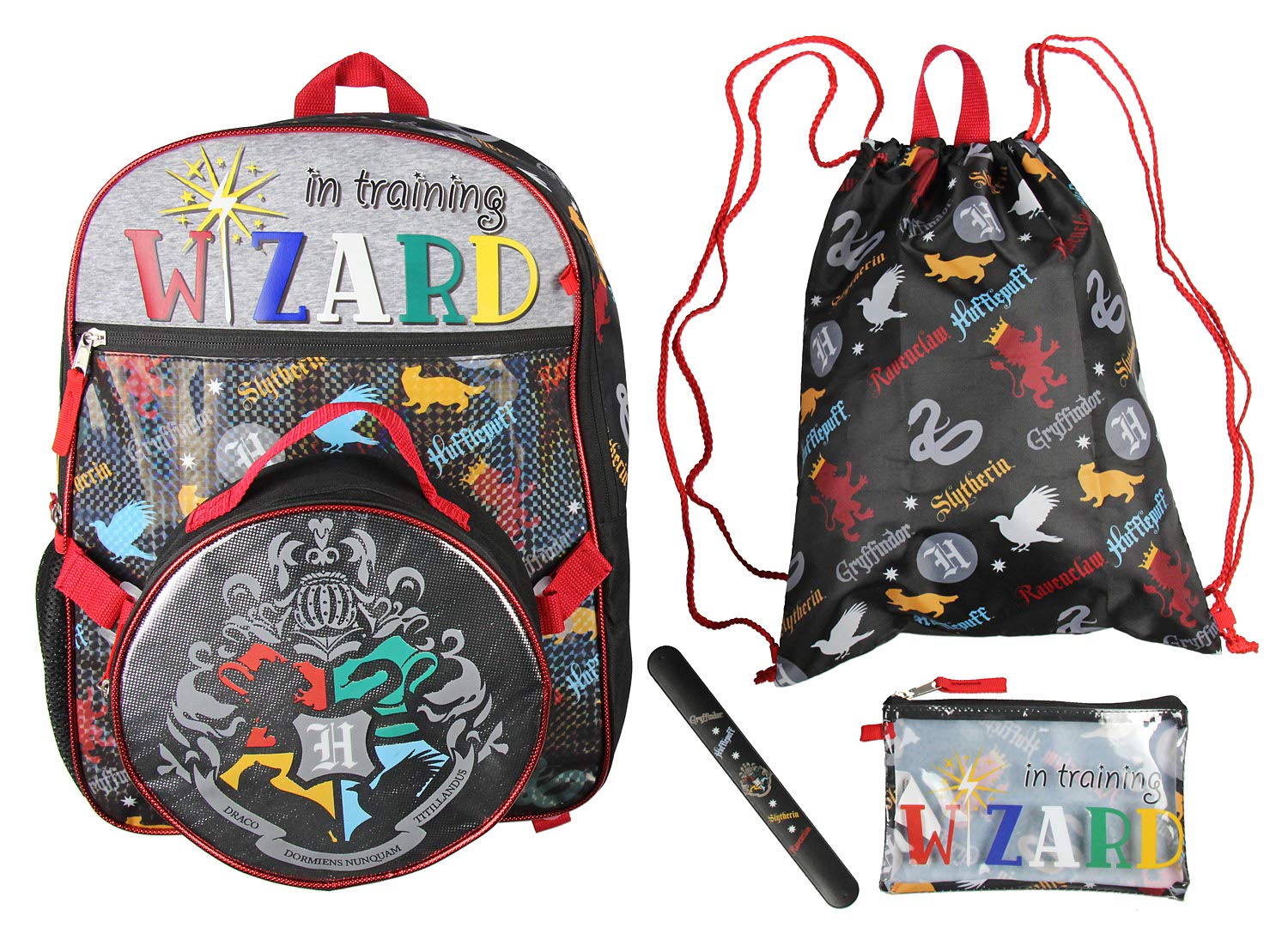 BioworldHarry Potter Kids Backpack Wizard In Training 5PC 16" Hogwarts School Combo Set