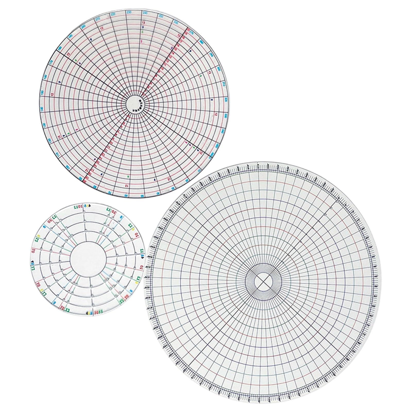 Myralux Multicolor Clay Divider Template Set With Concentric Guide Paths, 3 Piece Pottery Layout Tools For Round Slab Planning And Shaping Tasks Ruler Round Slab Planning Acrylic Guide Tool Beginner Studio