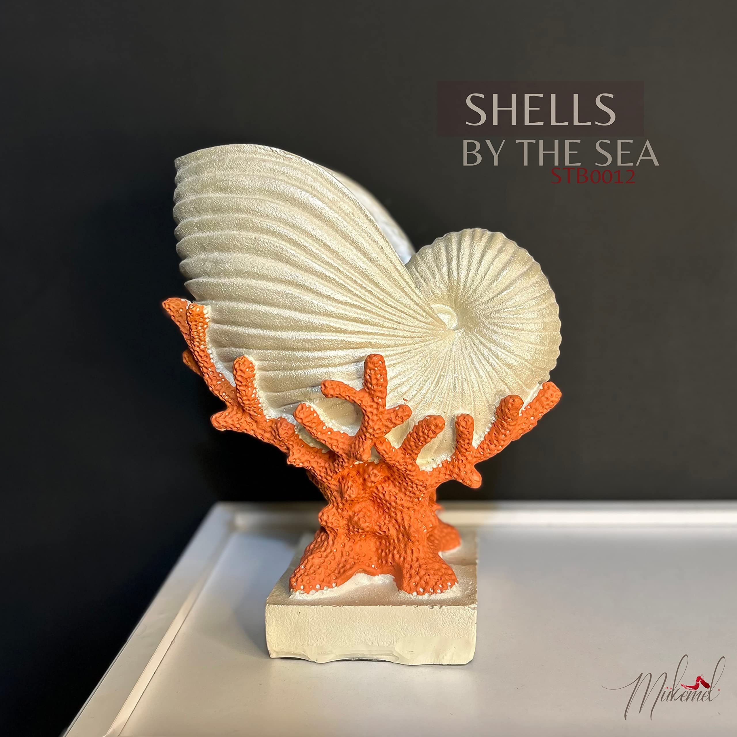 Shells by The Sea (Deko-Set, Meereswunder, handgefertigte Pflanzen, Umzugsgeschenk, Wohnkultur, farbige Skulptur) Designs – STB0012/13 (Muschel)