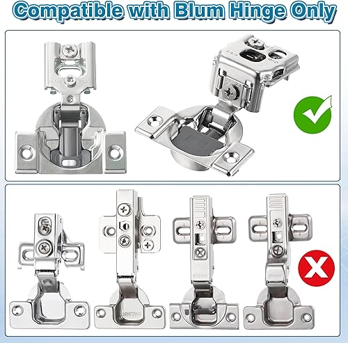 Miniatura 8 de Dreyoo Clips restrictores de gabinete, clips de restricción de ángulo de 86 grados, compatibles con Blum 38C315B3, restricciones de nailon para