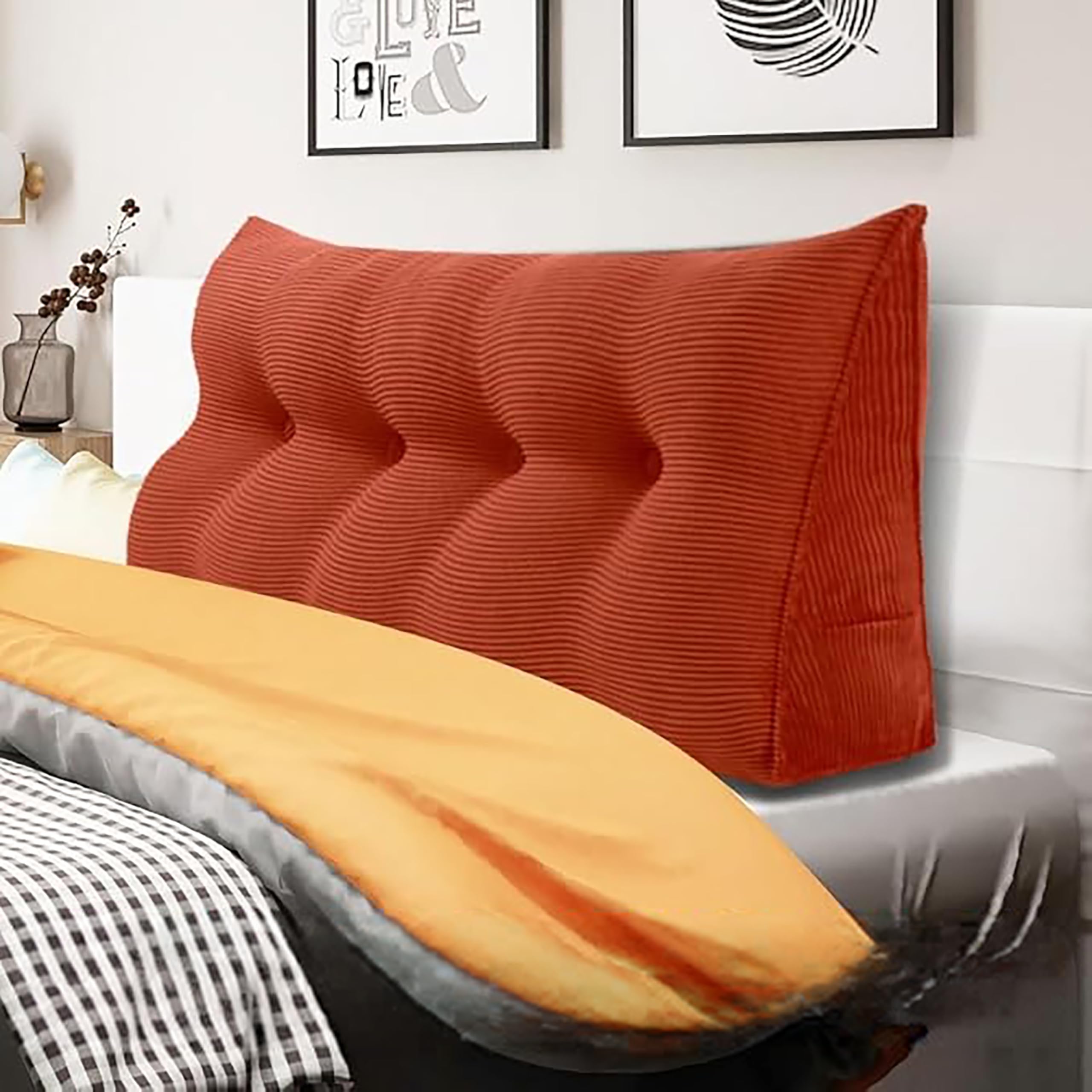 Amazon.com: WOWMAX 100% Cotton Corduroy Headboard Pillow – Full