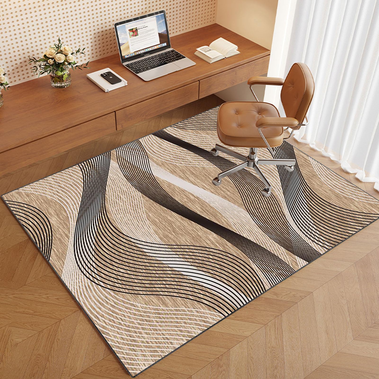 Tapis de chaise de bureau pour parquet 100x120 cm idéal pour le télétravail serein
