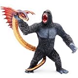 Realistic Plastic Gorilla with Snake Model Toy – Jungle Animal Figurine for Collectors, Kids, and Home Decor