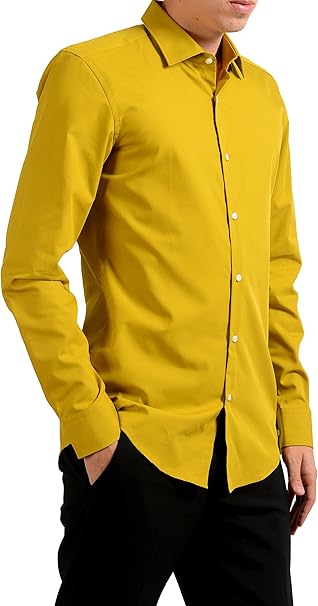 Mustard mens dress shirt Clearance