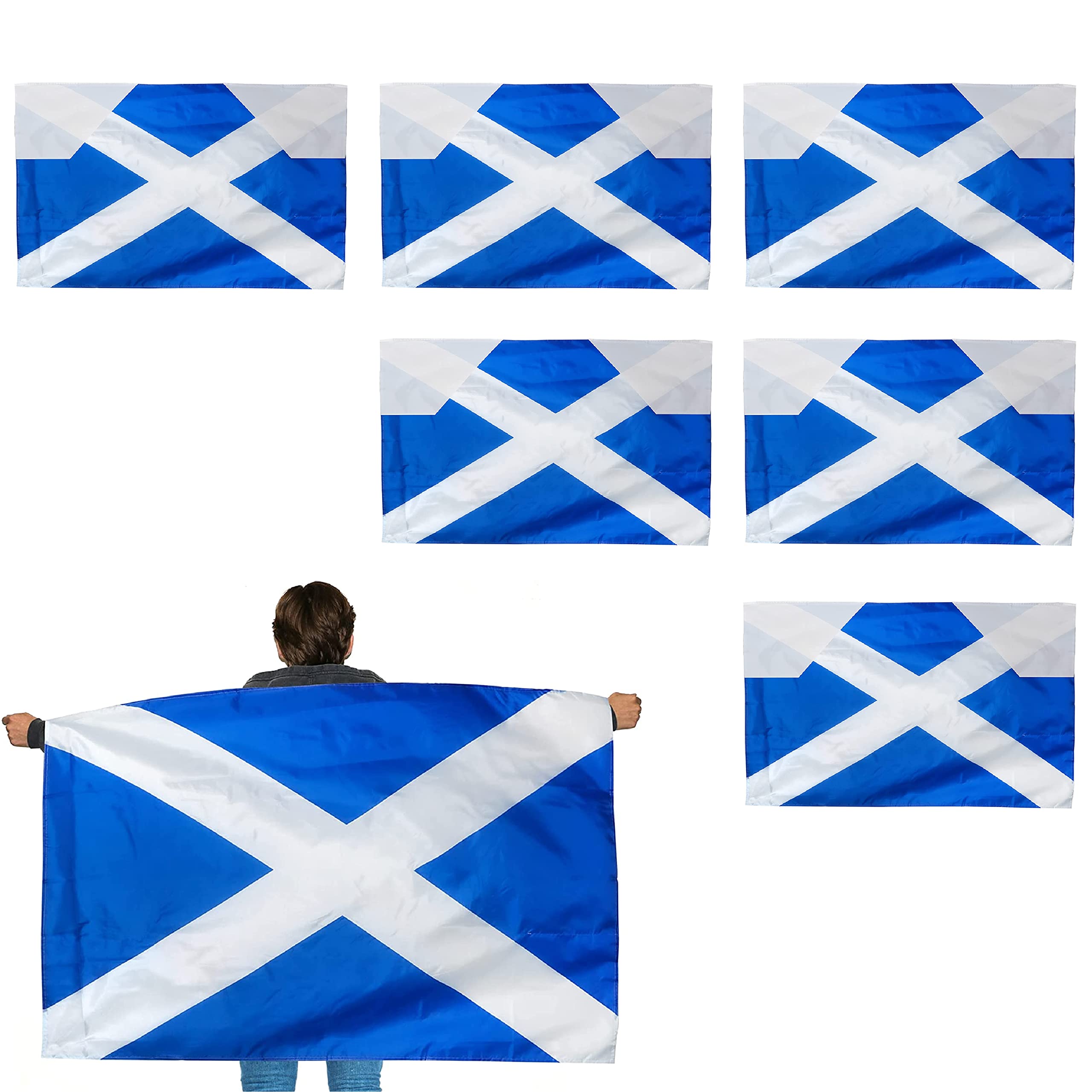 Scotland Wearable Flag Cape - Scottish Fancy Dress - Football, Rugby - Sporting Events, St Andrew's Day Street Parties, Festivals and Celebrations - Pack of 6