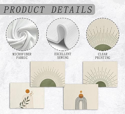 Miniatura 217 de You are My Sunshine - Juego de 2 toallas de cocina y paños de cocina y paños de cocina bohemios absorbentes, toallas de mano para baño y cocina