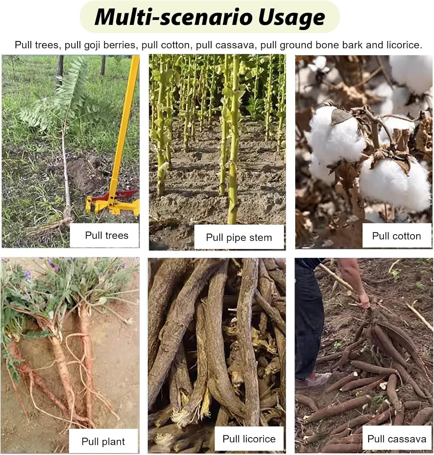 Utensile per rimuovere ceppi e radici di alberi e recinzioni