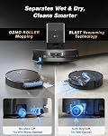 Aspirateur et moppe robot ECOVACS DEEBOT X9 PRO Omni, Aspiration Blast™ 16 600Pa, Nettoyage à rouleau OZMO auto-nettoyant instantané, Système Triple Lift, Navigation intelligente AI, Station Omni mains libres