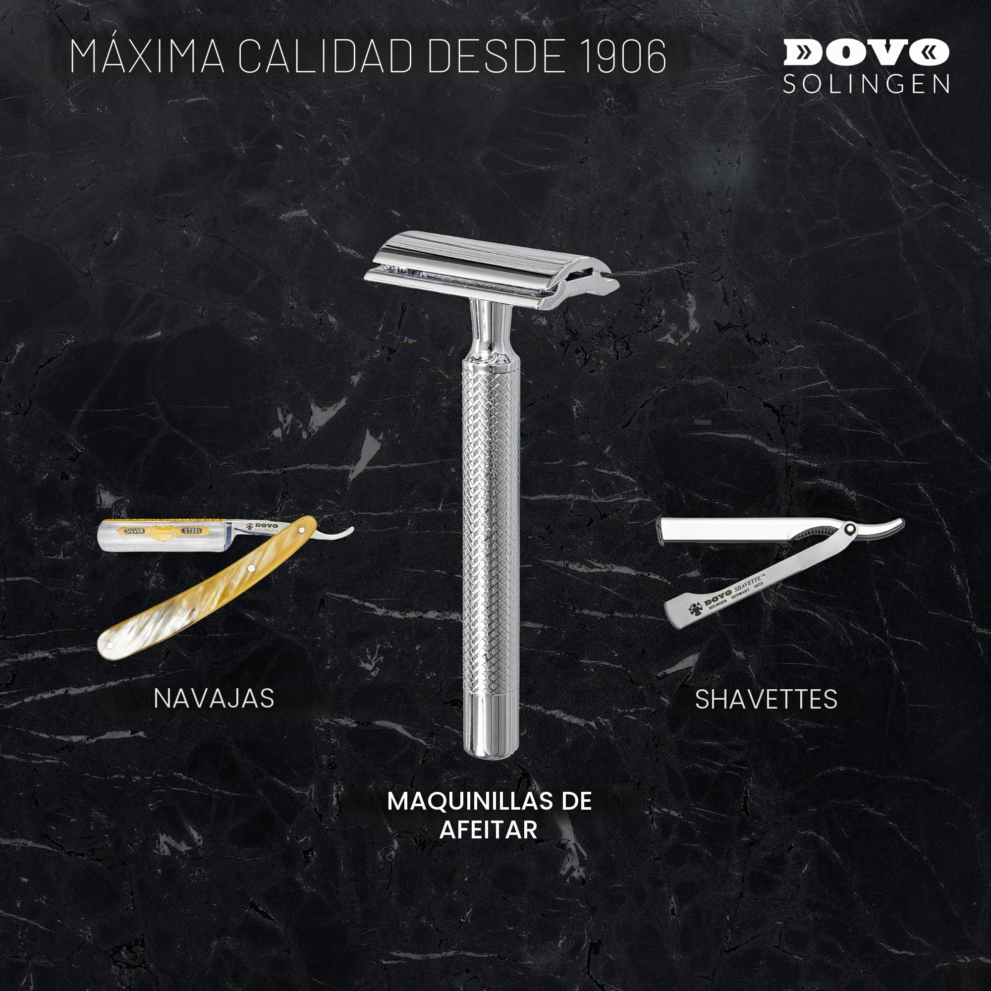 DOVO Dovo Solingen Primo I - Maquinilla de afeitar para hombre con doble hoja