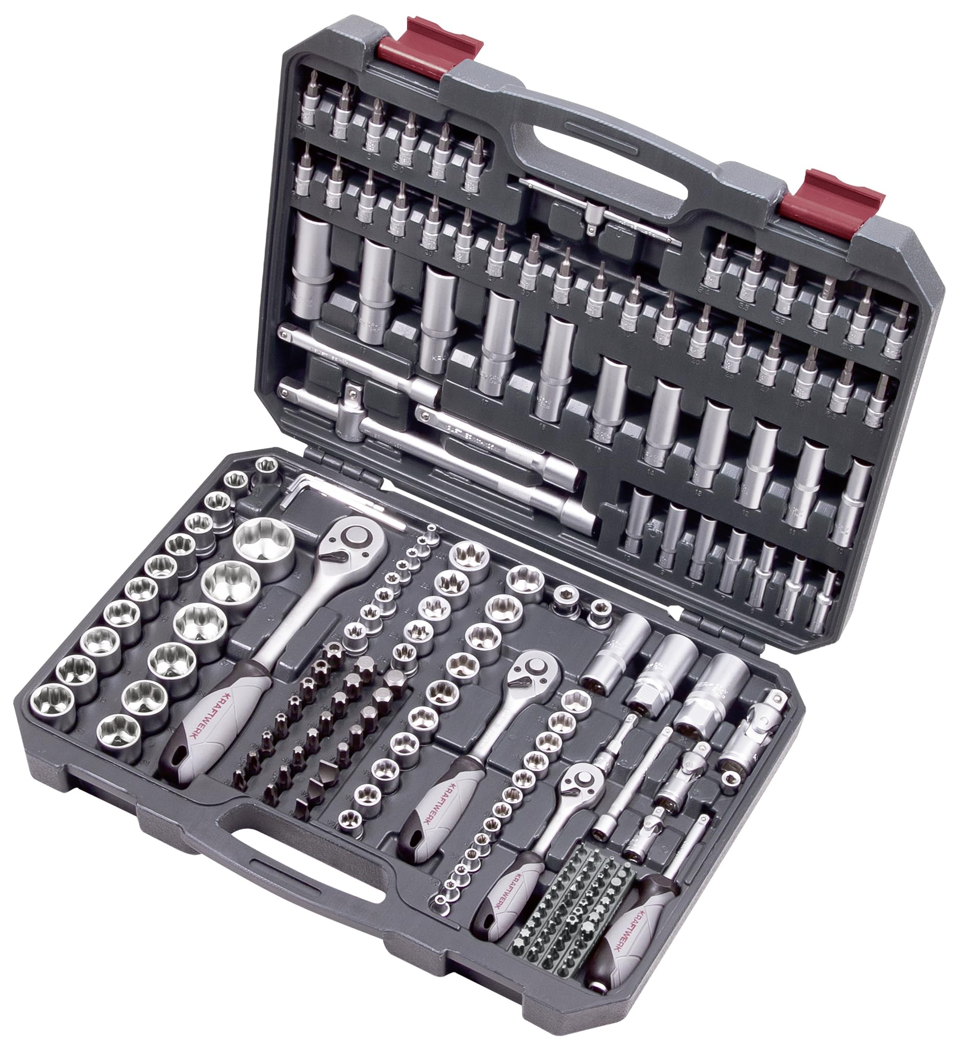 Kraftwerk 204.104.800 Socket Spanner Set 1/4 Inch + 3/8 Inch + 1/2 Inch
