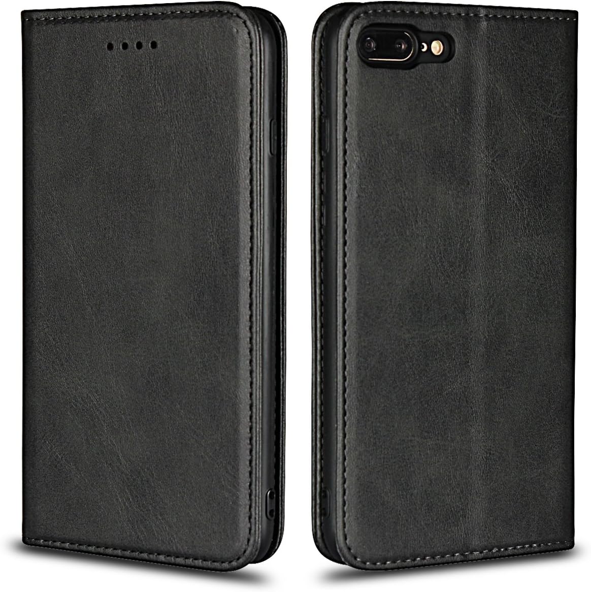 SailorTech iPhone 7 Plus/iPhone 8 Plus Wallet Case Book Flip Cover with Stand Holder & Credit Card Slots Strong Magnetic Closure Protective Cover Compatible with Apple iPhone 7+ 8+ (5.5") Dark Grey