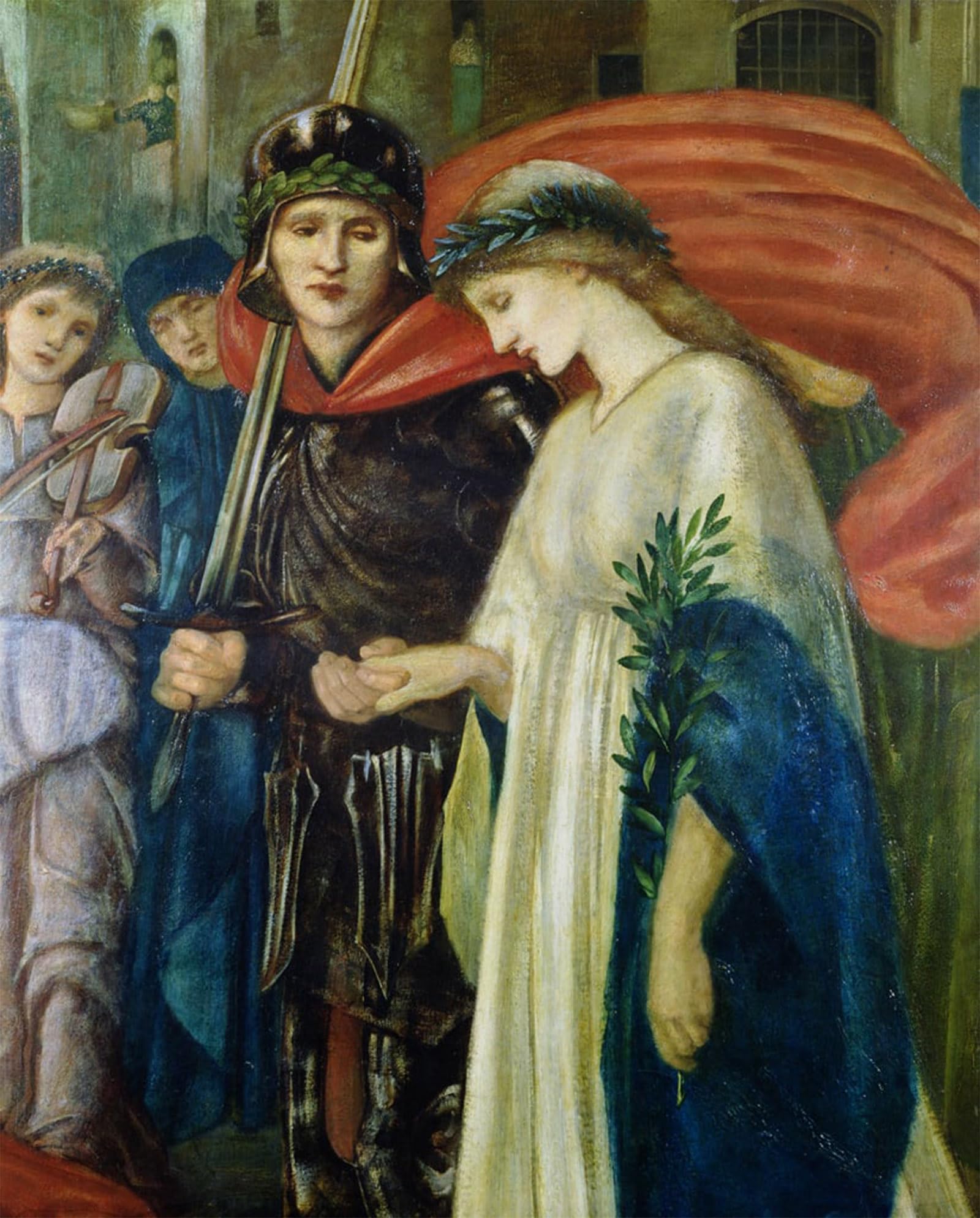 ARTXLXXBN Famous Painting Art Wall Decor Abstract Art Picture St George and the Dragon No the Return Detail of St George by Edward Burne Jones Animal Pictures for Home Decor 60x90cm