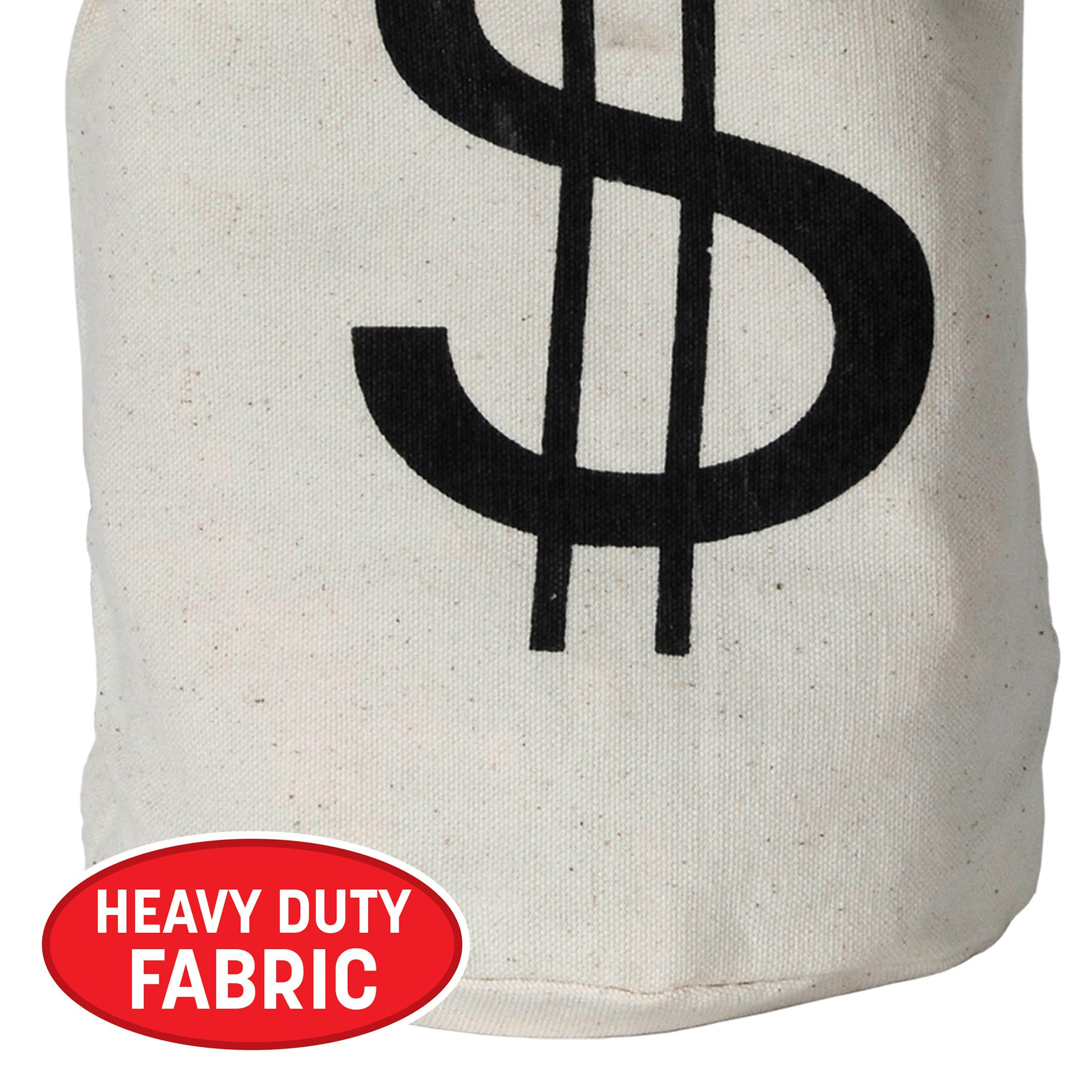 Beistle Sacca Denaro In Cotone Con Simbolo Dollaro - 6.5x4.5 Cm, Tema Western